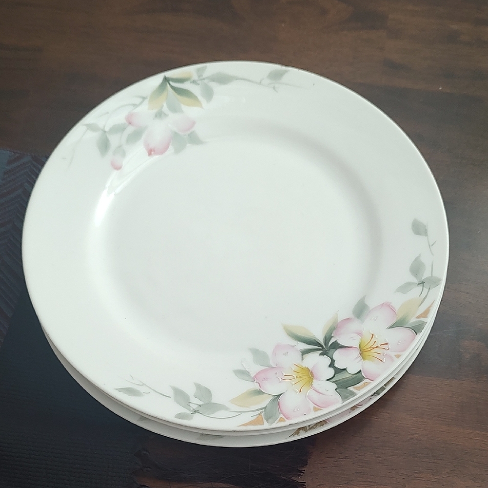 Vintage Hand Painted Nippon Salad Lights Plates SET 3 PLATES